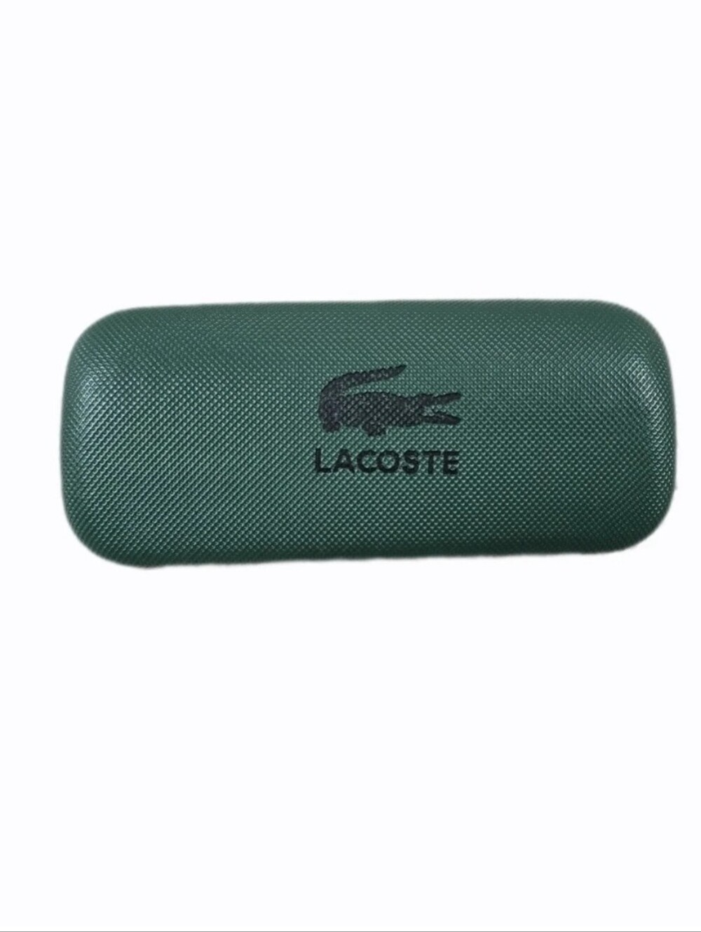 Lacoste Glasses Hard Case Green Clamshell Green Felt Interior Crocodile Logo